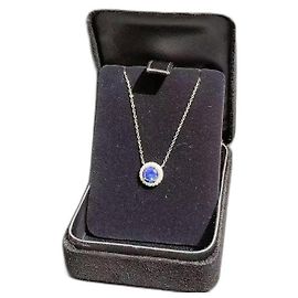 Tiffany & Co Collana pendente Tiffany Soleste zaffiro blu diamanti Argento