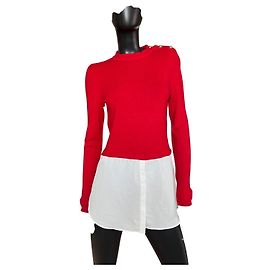 Pull en laine rouge Ralph Lauren Rouge