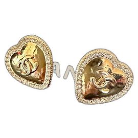 Boucles d'oreilles Chanel dorées en acier Doré
