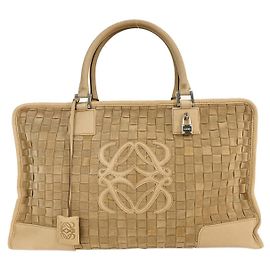 Bolso Amazona Loewe de cuero 40 Beige
