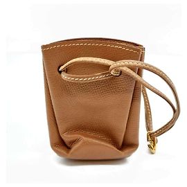 Pochette Vespa Hermès en cuir Courchevel marron Marron