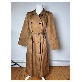 Trench coat de lona camelo vintage Yves Saint Laurent 40/L Camelo