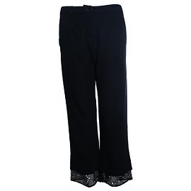 Calça preta de camada dupla Ann Demeulemeester Preto