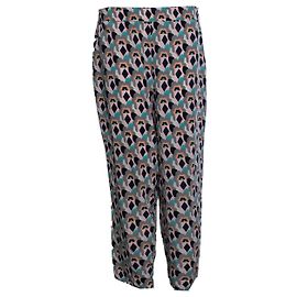 Calça estampada floral Prada em cores pastel Multicor