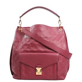 Louis Vuitton-Bolsa Hobo Metis 2Way Monograma Louis Vuitton em Borgonha M40813-Bordeaux