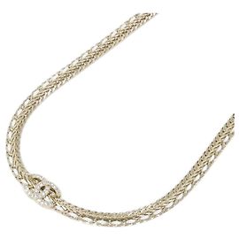 Collier en cuir blanc Chanel Blanc