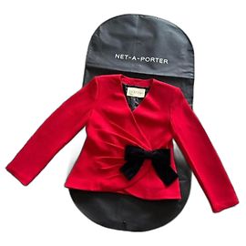 ROTE JACKE VALENTINO RUNWAY FY25 Mit Schleife Größe S-M 5.200 $ Rot