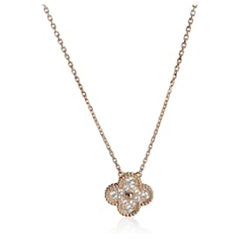 Van Cleef & Arpels Rose Gold Diamond Vintage Alhambra Pendant Other