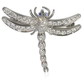 Spilla vintage in platino e diamante a forma di libellula Tiffany & Co. Altro