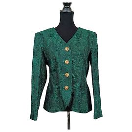 Yves Saint Laurent Ysl smaragdgrüne Jacke Grün