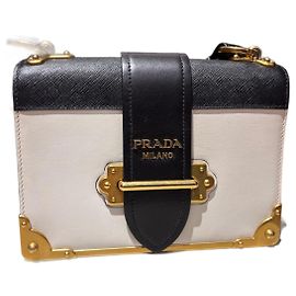 Bolsa Cahier Prada em couro branco Branco