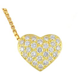 Collar de diamantes pavé en forma de corazón Harry Winston Dorado