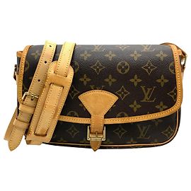 Bolso de Hombro Sologne Louis Vuitton Castaño