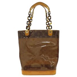 Sac cabas Ambre MM en vinyle M92501 de Louis Vuitton Marron
