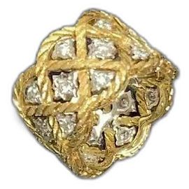 Buccellati gold and diamond cocktail ring Golden