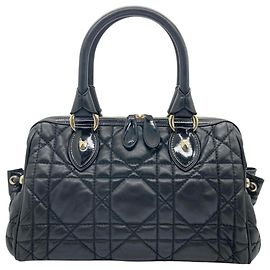 Borsa Cannage nera Christian Dior Nero