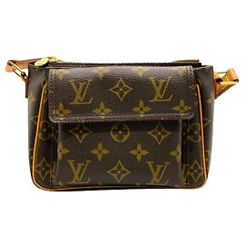 Bolso de Hombro Louis Vuitton Viva Cite PM Castaño Monograma
