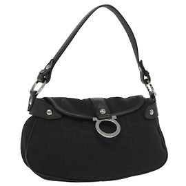 Borsa Gancini in tela Salvatore Ferragamo Nero