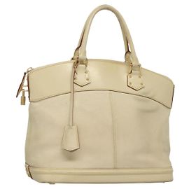 Lockit Handtasche aus Leder Suhali MM Louis Vuitton Weiß