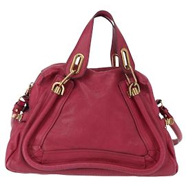Chloé Chloe Paraty Handbag Quilted Leather Medium Pink