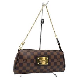Bolsa de Ombro Eva Louis Vuitton em Damier Ebene Marrom