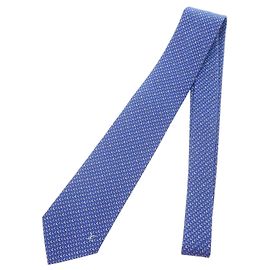 Corbata de seda Louis Vuitton en azul Azul