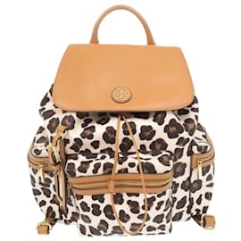 Tory Burch Leopard Print PVC Backpack Multiple colors
