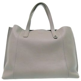 Borsa tote in pelle grigia Tod's Marrone
