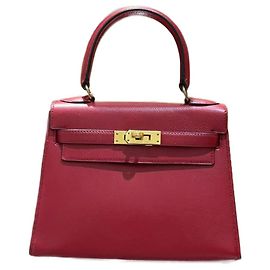 Hermès Borsa Kelly 20 Sellier in pelle Epsom Rosso
