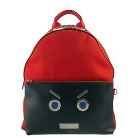 Sac à dos Fendi Monster Series Face Noir Rouge