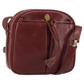Borsa a tracolla in pelle Must de Cartier con frange Bordò