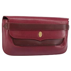 Clutch Cartier Must de Cartier em couro Bordeaux