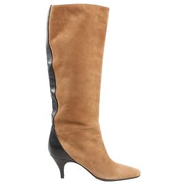 Hermès Hermes Suede Long Boots in Brown, Size 37.5 EU Brown