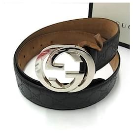 Gucci-Cinto Interlocking G GUCCI-Preto