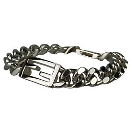 Pulsera de Cadena Link Baguette FF de FENDI Plata