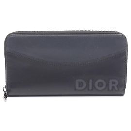 Christian Dior Men's Long Wallet Brown Black