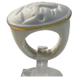 Autre Marque Anillo de porcelana Bernardaud Blanco Blanco