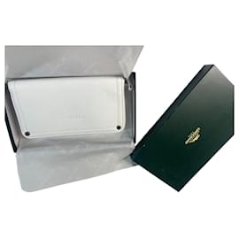 Longchamp White Leather Wallet White