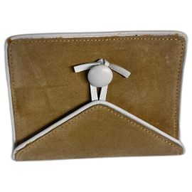 Loewe Mini Suede Leather Pouch Beige