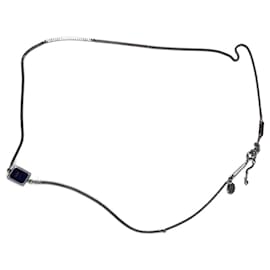 Dior '30 Montaigne' Silver Necklace Blue Silver hardware