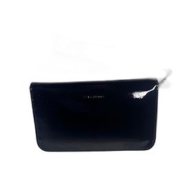 Autre Marque SEQUOIA Black Patent Leather Zip Wallet Sequoia Paris Black