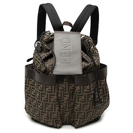 Fendi Brown Large Zucca Canvas Strike Backpack Brown