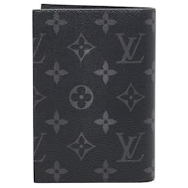 Copri-passaporto Monogram Eclipse Louis Vuitton Nero Monogramma