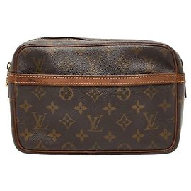 Louis Vuitton Monogram Compiègne 23 Second Bag Brown