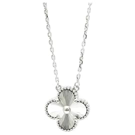 Van Cleef & Arpels Vintage Alhambra Pendant Necklace Silvery
