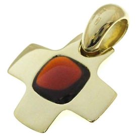 Collana Pendente Croce Pomellato in Granato D'oro