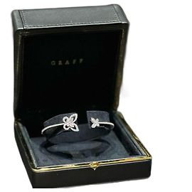 Graff Butterfly Silhouette open diamond bangle white gold Silvery