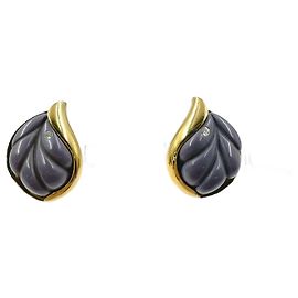 Boucles d'oreilles motif feuille en métal doré GIVENCHY Doré Métallisé