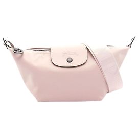 Borsa a tracolla in pelle Longchamp Le Pliage Xtra XS Rosa
