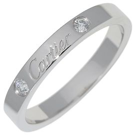 C de Cartier Pt950 Diamantring Größe 15,5 Silber Metallisch